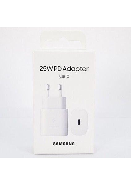 Samsung Galaxy A21 Type-C Fast Şarj Adaptörü 25W Beyaz