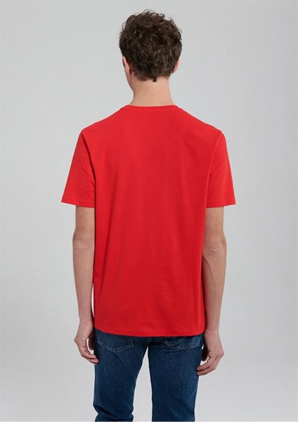 M067115-70471 Kırmızı Erkek Regular Istanbul Baskılı T-Shirt fırsatları