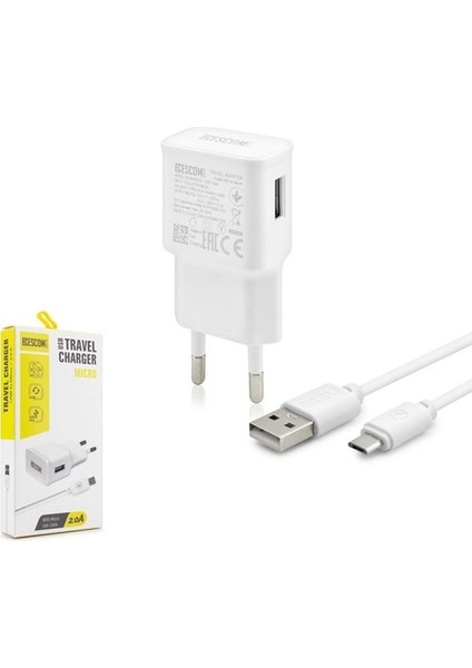 Escom Gold Telefon Şarj Aleti Set 2.0A Mıcro Escom Gold ESC-501