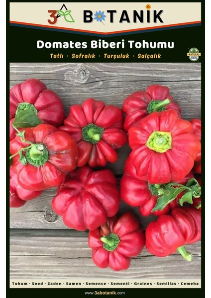 Domates Biberi Tohumu, Yerli ve Sürdürülebilir Tohum, 5 Gram Biber Tohumu