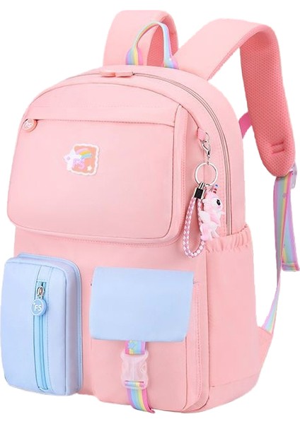 Ilköğretim Okulu Okul Çantası-Su Geçirmez Büyük Kapasiteli Kız Sırt Çantası-Omurgayı Korur (Yurt Dışından)