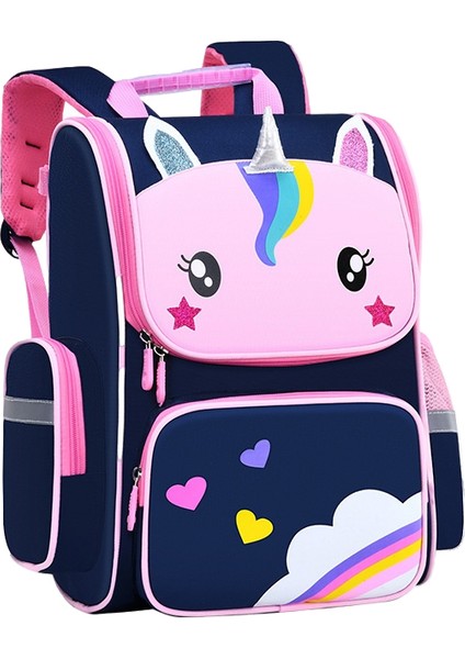 Unicorn Okul Çantası-Ilkokul Öğrencisi Kız Çocuk Omuz Çantası-Omurgayı Korumak (Yurt Dışından)