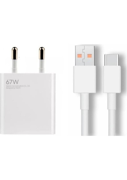 Gurtech Xiaomi Uyumlu 67W Turbo Hızlı Şarj Aleti Seti Type-C
