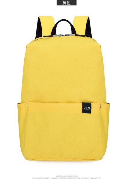 Düz Renk Sırt Çantası Küçük Sırt Çantası Sevimli Öğrenci Okul Çantası (Yurt Dışından)