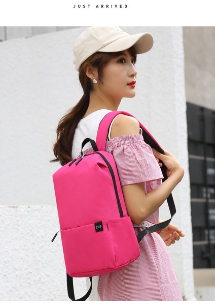 Düz Renk Sırt Çantası Küçük Sırt Çantası Sevimli Öğrenci Okul Çantası (Yurt Dışından) fiyatları