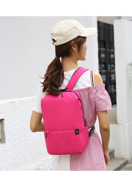 Düz Renk Sırt Çantası Küçük Sırt Çantası Sevimli Öğrenci Okul Çantası (Yurt Dışından) modelleri