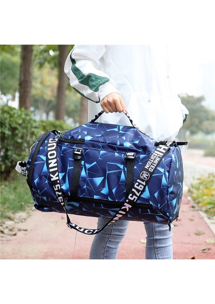 Su Geçirmez Aşınmaya Dayanıklı Büyük Kapasiteli Omuz Seyahat Çantası-Kadın Islak ve Kuru Ayırma Spor Çantası-Erkek Eğlence Dağcılık Çantası (Yurt Dışından) fırsatları