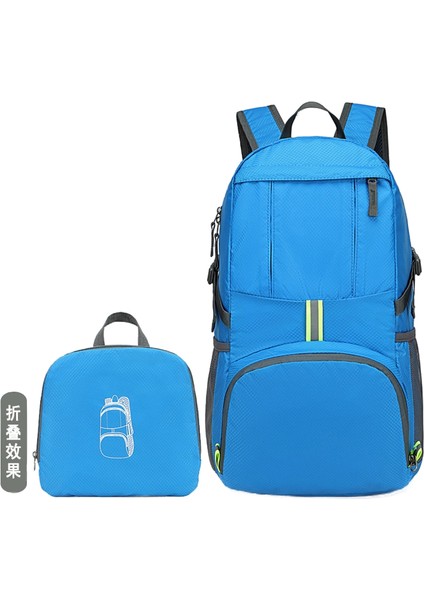 Ultra Hafif Taşınabilir Açık Sırt Çantası-Gündelik Seyahat Spor Çantası-Katlanır Saklama Sırt Çantası-Su Geçirmez Naylon Dağcılık Çantası (Yurt Dışından)