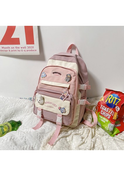 Sevimli Karikatür Öğrenci Okul Çantası Rahat Sırt Çantası (Yurt Dışından) fiyatları