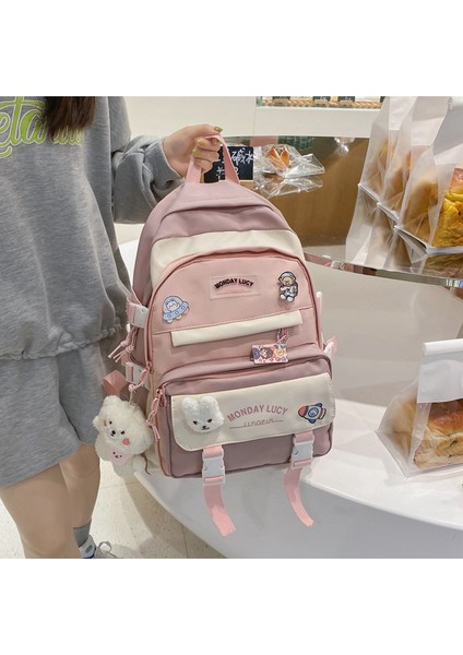 Sevimli Karikatür Öğrenci Okul Çantası Rahat Sırt Çantası (Yurt Dışından) modelleri