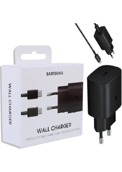 Samsung Type-C 25W Siyah Hızlı Şarj Aleti