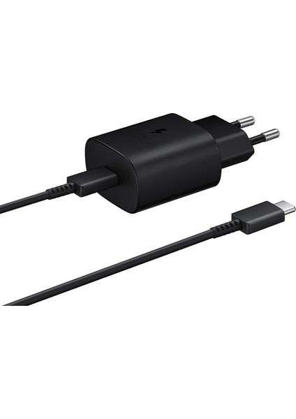 Samsung Type-C 25W Siyah Hızlı Şarj Aleti