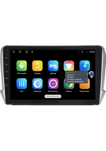 Peugeot 208-2008 Android 6gb Ram 128GB Rom 8 Çekirdek Carplay Multimedya modelleri