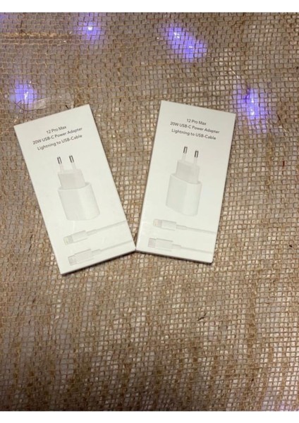 Apple Iphone 20W 12/12 Pro Max Hızlı Şarj Aleti Seti 20W Adaptör + Usb-C Kablo