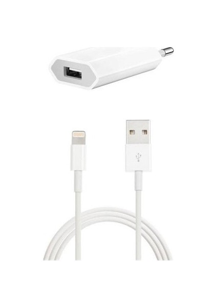 Letstur Apple iPhone Uyumlu 5 Takım Ev Şarj Aleti + Data Kablosu