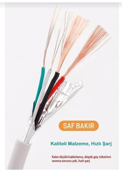 Şarj Kablosu 6 Amper Type-C USB Hızlı Sarj