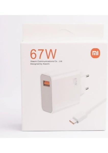 Day Xiaomi Mi 9 Lite 67 Watt Orjinal Turbo Şarj Cihazı Redmi Mi 6A Type-C Data Kablo + Myd-12-Eh