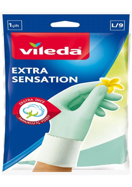 Extra Sensation Temizlik Eldiveni No 8,5-9 Büyük Boy