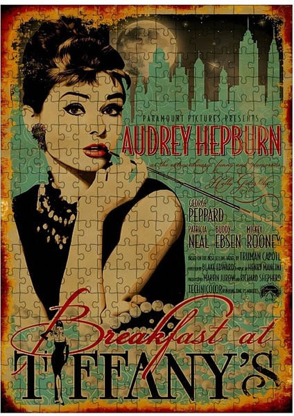 Ahşap Mdf Puzzle Yapboz Audrey Hepburn 255 Parça 35*50 cm