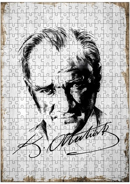 Ahşap Mdf Puzzle Yapboz Mustafa Kemal Atatürk 255 Parça 35*50 cm