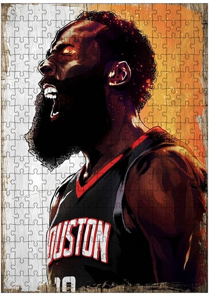 Ahşap Mdf Puzzle Yapboz Houston Nba 255 Parça 35*50 cm