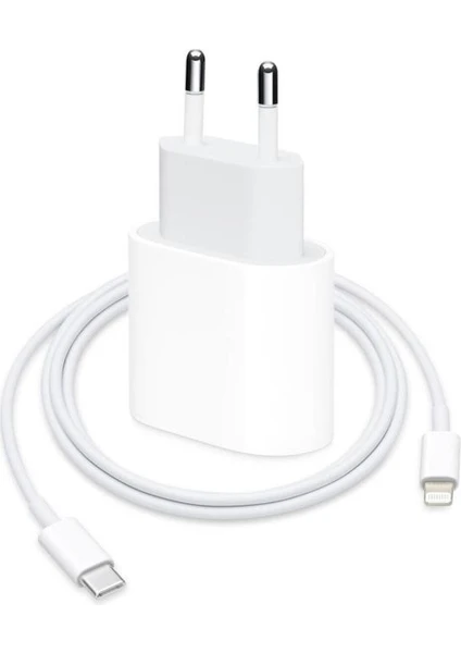 Iphone 11 / 11 Promax / 12 / 12 Promax Için 20W Usb-C Güç Adaptörü + Usb-C Lightning Kablosu