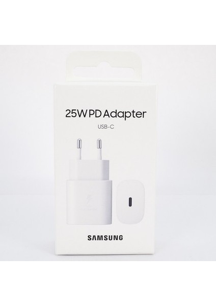 Samsung Galaxy A72 Type-C Fast Şarj Adaptörü 25W Beyaz