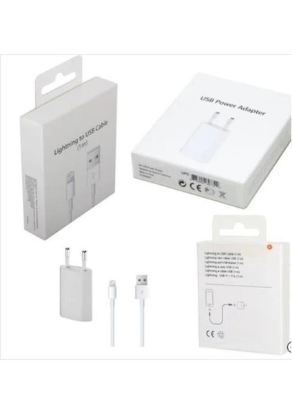 Iphone Uyumlu Şarj USB Data Kablosu ve Adaptör Seti 6 6s 6 Plus 7 7 Plus 8 8 Plus x Xs Max