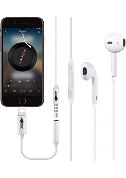 Ios 7/7 Plus/8/8 Plus Lightning Konnektörlü Kulaklık Dönüştürücü