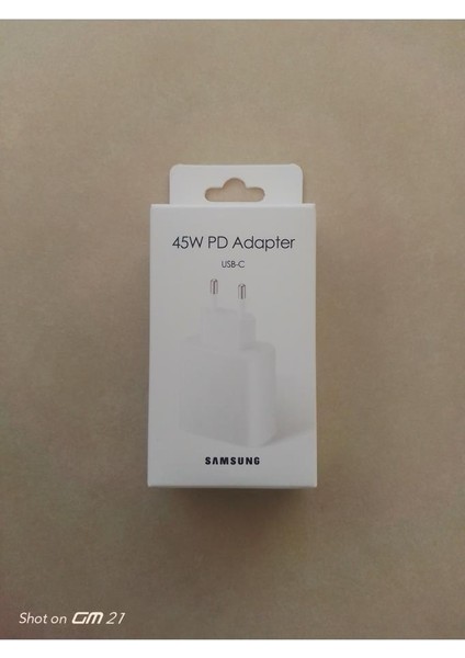 Samsung Uyumlu Süper Hızlı 45W Usb-C Adaptör Logolu 45WBEYAZ11111