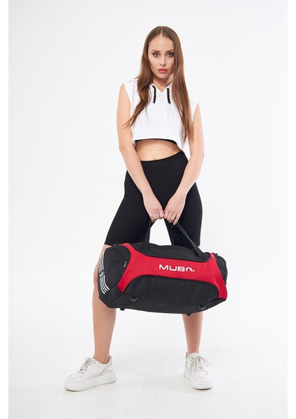 Orijinal Unisex 3 Bölmeli Önü Fermuarlı Uzun Askılı Geniş Hacimli Seyahat Fitness Spor Çantası 041