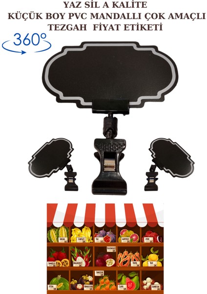 50 Adet Yaz Sil Çerçeve Mini Boy Mandallı Fiyatlık Etiketi Pazarcı Etiketi Market Etiketi Manav Etiketi