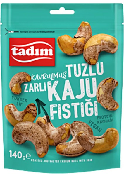 Yeni Tuzlu Kavrulmuş Zarlı Kaju Fıstığı 140 gr x 3 Adet