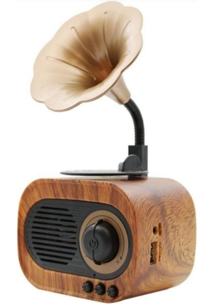 B5 Nostarjik Mini Radyo Gromofon Bluootht Radyo USB Sd Speaker