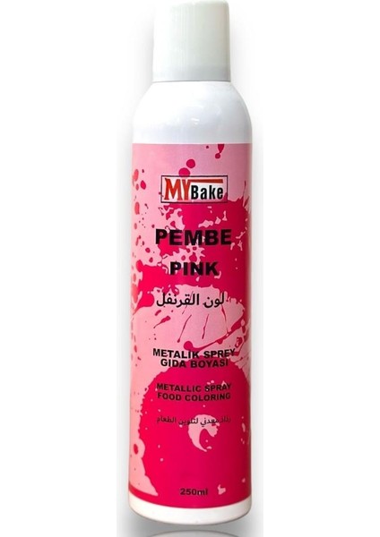Boya Sprey Metalic 250 ml Pembe My Bake