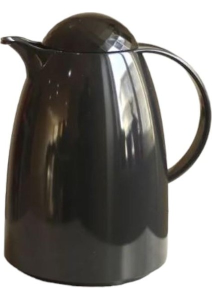 Depa, Akrilik Içi Cam Termos 1 Litre Düz Siyah