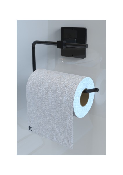 7'li Süper Set Siyah Fön Makinesi Askısı Havluluk Wc/tuvalet Kağıtlık Rulo Havluluk Mutfak Banyo Set