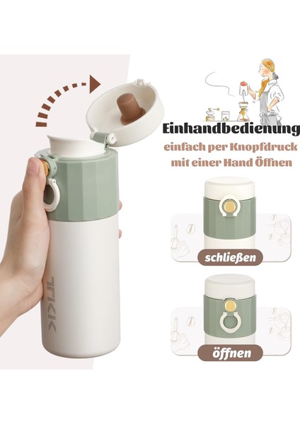 Tkk Termos Kupa T-2007 450 ml Yeşil Kupası, Paslanmaz Çelik, Çift Duvarlı, Yalıtımlı, Sızdırmaz- Kahve ve Çay Için Kahve Bardağı modelleri