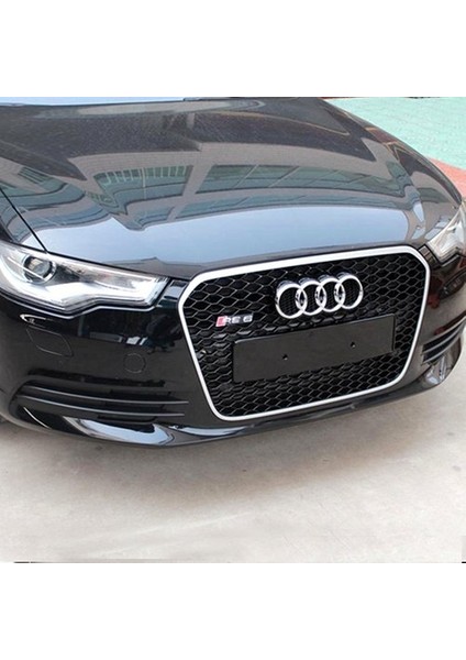 Audi A6 2012-2016 Uyumlu Rs6 Plastik Siyah-Krom Panjur