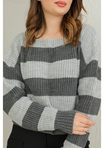 Çizgili Triko Kazak modelleri