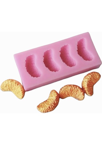 4'lü Mandalina Limon Dilimi Silikon Kalıp K-1253, Kokulu Taş Sabun Alçı Mum Kalıbı fiyatları