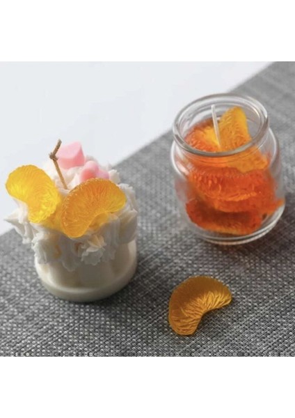4'lü Mandalina Limon Dilimi Silikon Kalıp K-1253, Kokulu Taş Sabun Alçı Mum Kalıbı indirimleri