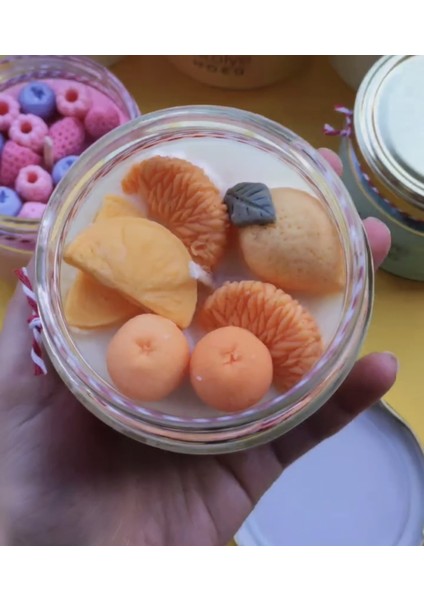 4'lü Mandalina Limon Dilimi Silikon Kalıp K-1253, Kokulu Taş Sabun Alçı Mum Kalıbı