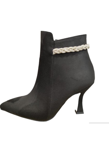 23BK168.211 Topuklu Süet Taşlı Abiye Kadın Bot fiyatları
