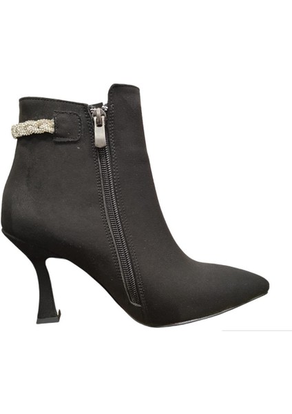 23BK168.211 Topuklu Süet Taşlı Abiye Kadın Bot modelleri