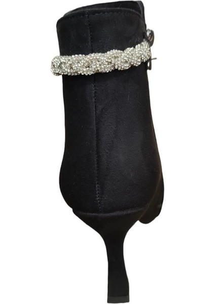 23BK168.211 Topuklu Süet Taşlı Abiye Kadın Bot fırsatları