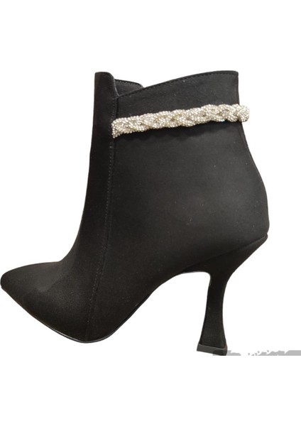 23BK168.211 Topuklu Süet Taşlı Abiye Kadın Bot indirimleri