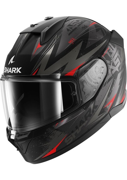 Kask Shark D-Skwal 3 Blast-R Mat Siyah/kırmızı
