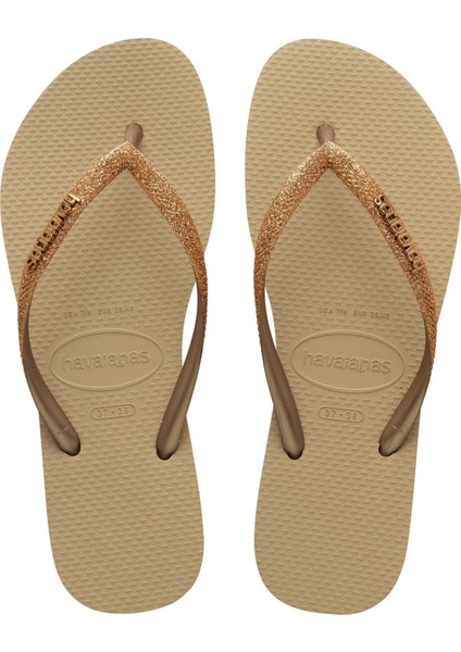 Slim Glitter Sand Grey Kadın Terlik 35-36