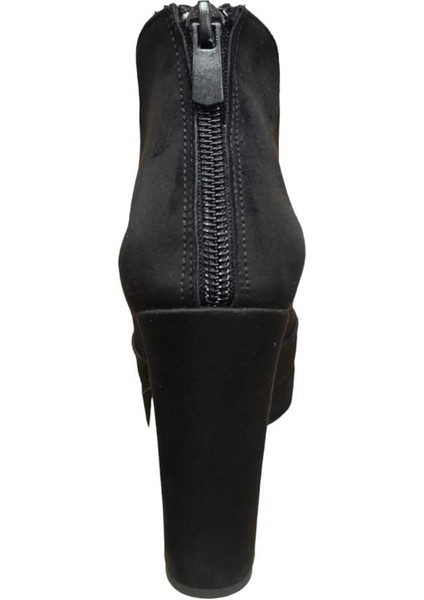 23BK06.611 Platform Topuk Süet Klasik Abiye Kadın Bot indirimleri